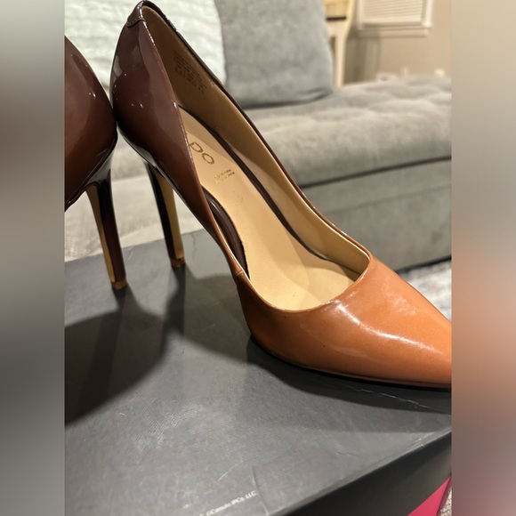 ALDO STESSY BROWN HEELS - Picture 4 of 8